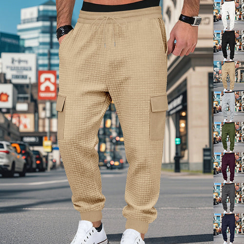 Cargo jogger pants for men with practical side pockets and elastic waistband Lune London
