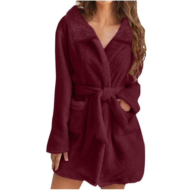 Ladies Cozy Polar Fleece Robe Lune London