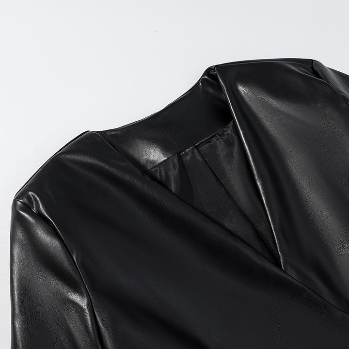 Lune London Elegant Faux Leather Jacket for Ladies