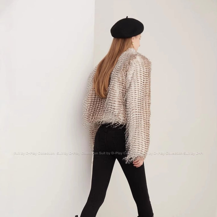 Women Luxury Tailored Fur Coat with Rich Detail Structure Lune London