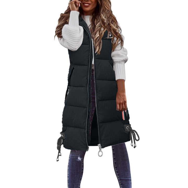 Ladies Quilted fashion vests with practical pockets and adjustable elastic drawstring Lune London