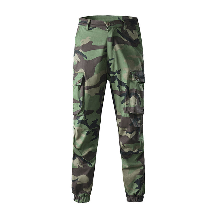 Men's cargo pants with practical side pockets and elastic waistband Lune London
