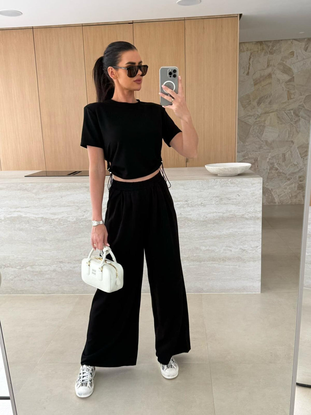Lune London high-waisted lounge pants set for women