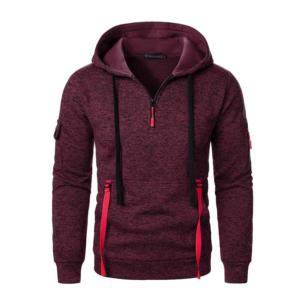 Men's sporty hoodie with breathable inserts and practical zip pockets Lune London