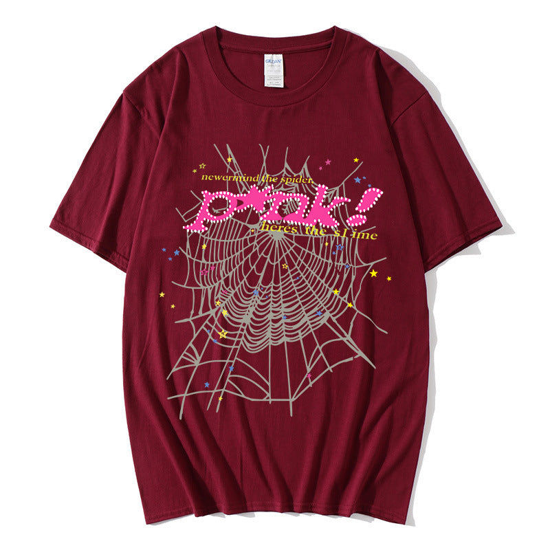 Women's casual T-shirt with creative spider web design Chic & Stil