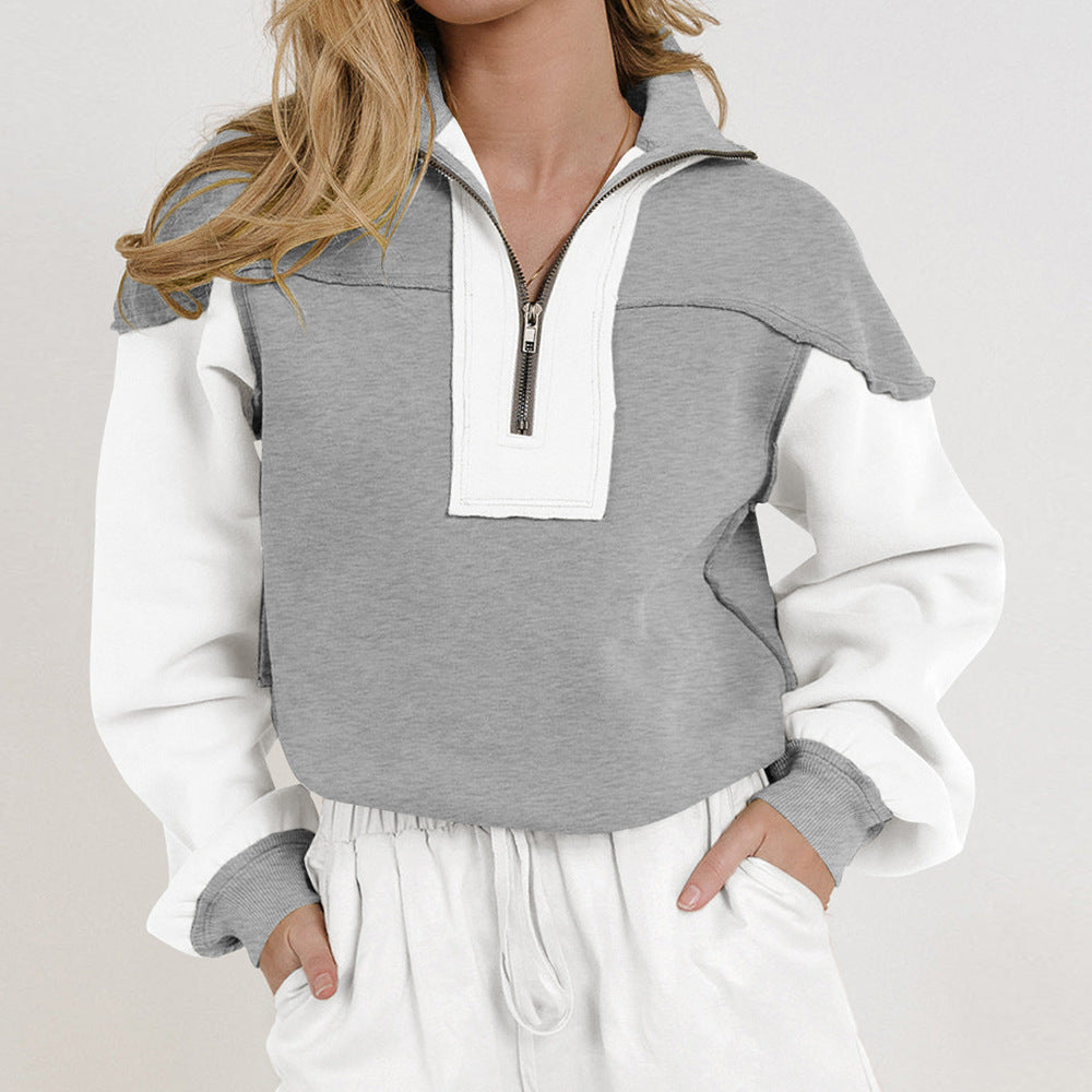 Women’s sporty high collar sweater Lune London