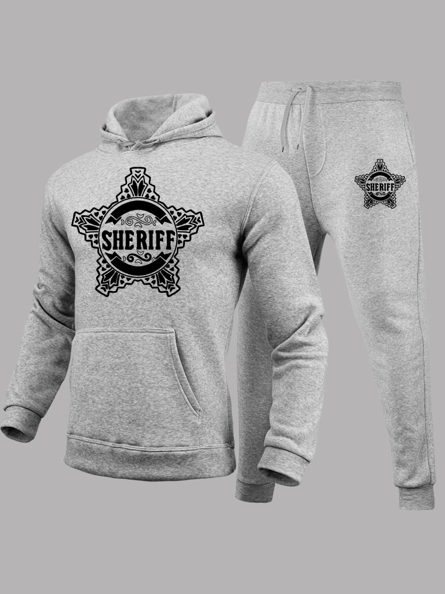 Hoodie and jogger pants set for women with a unique sheriff design Lune London