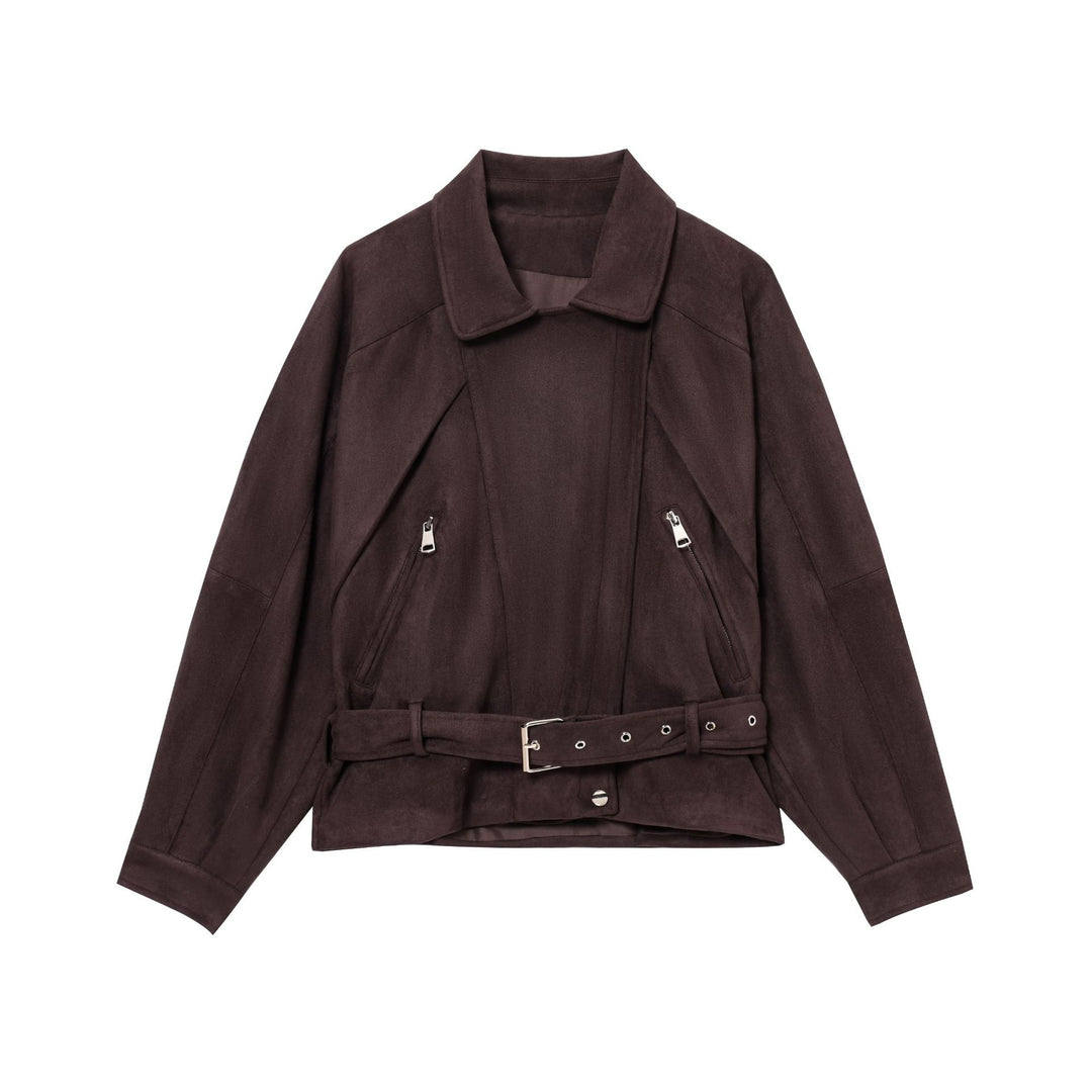 Veste mode pour femmes à coupe ample en daim Lune London