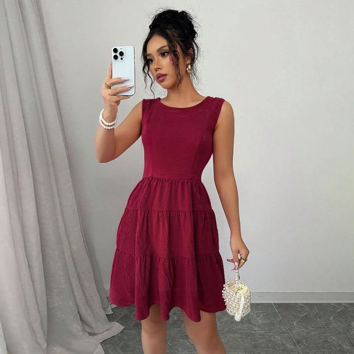Robe d'été aérienne pour femme avec un élégant décolleté en V et un ourlet volé Chic & Stil