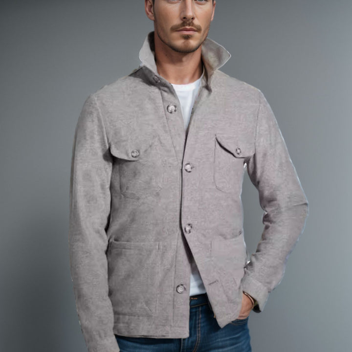 Timeless utility jacket for men with practical pockets and high collar Lune London