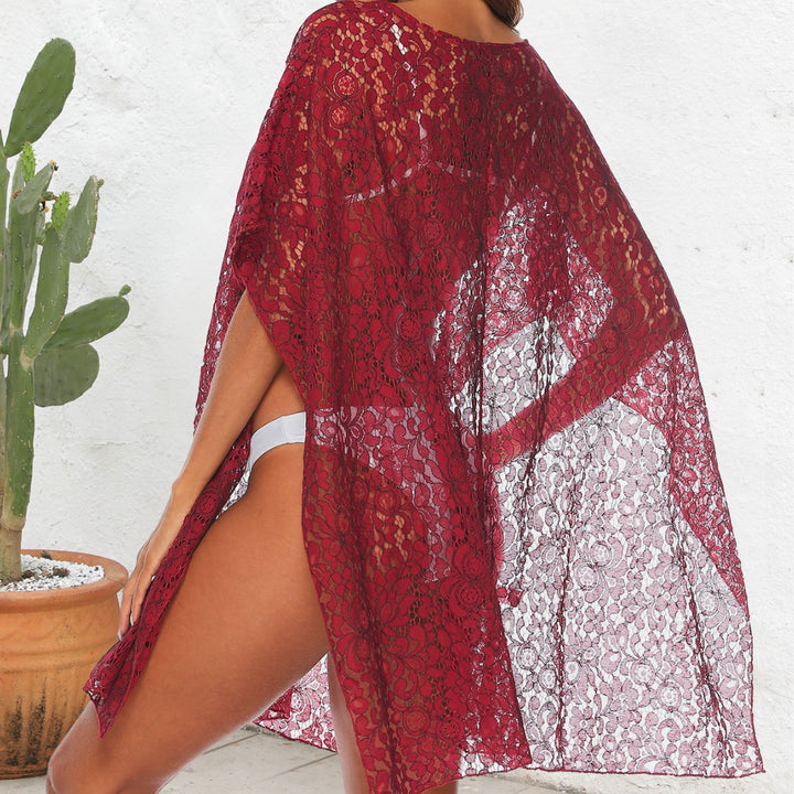 Ladies Top in Transparent Lace Chic Beach Escape and Style