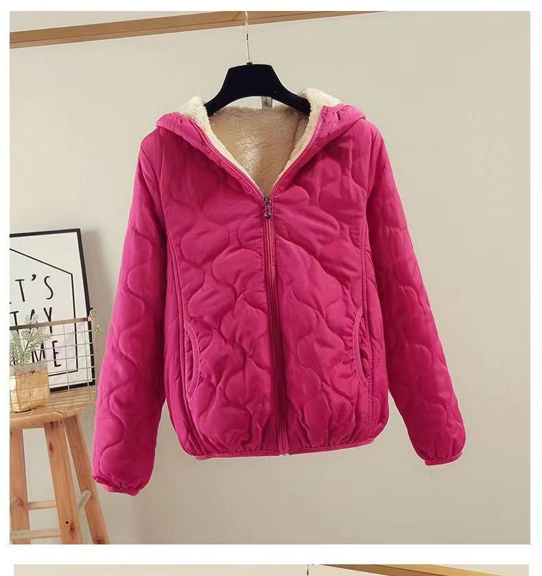 Ladies padded winter down jacket with hood Lune London