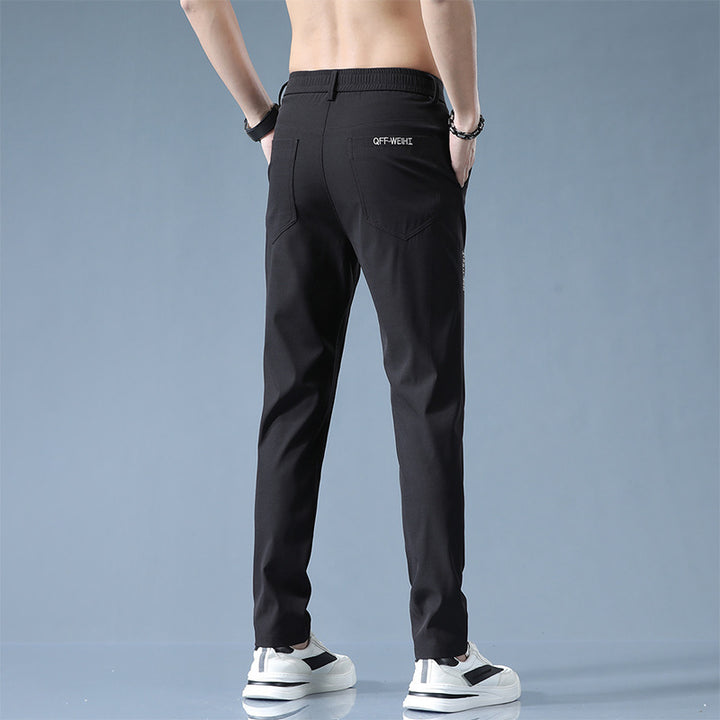 Pantalon décontracté pour hommes avec taille élastique et poches pratiques Lune London