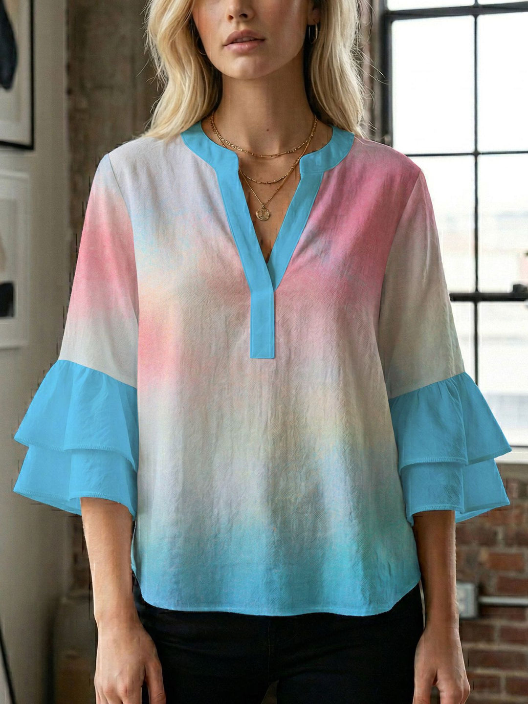 Ladies blouse with beautiful floral design Lune London