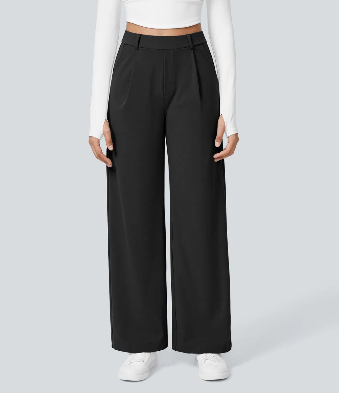 Pantalons palazzo amples pour les femmes avec des plis élégants Chic & Stil