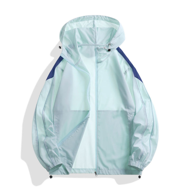 Ladies lightweight windbreaker with adjustable hood and breathable inserts Lune London