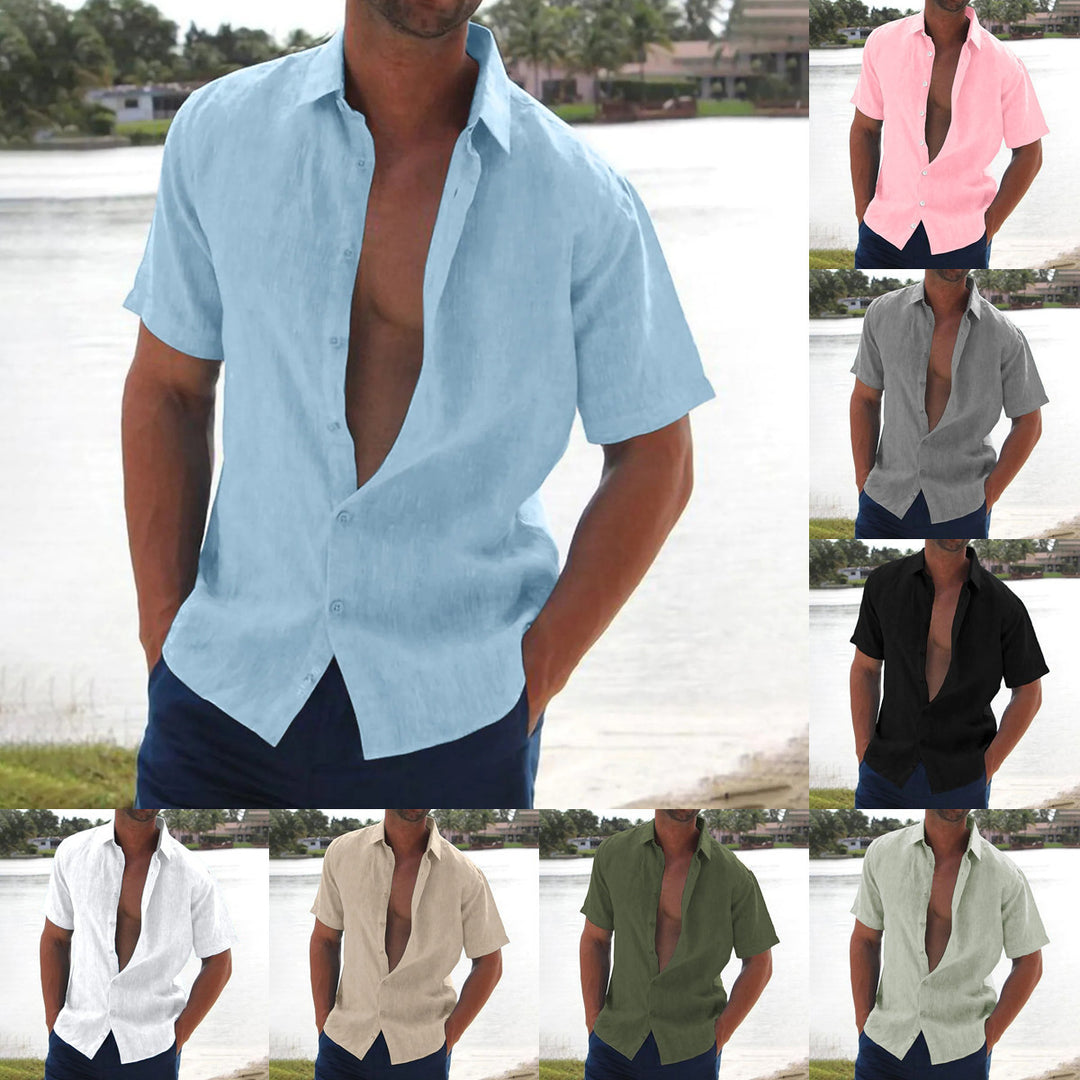 Men's Light Casual Loose Fit Short Sleeve Shirt Lune London