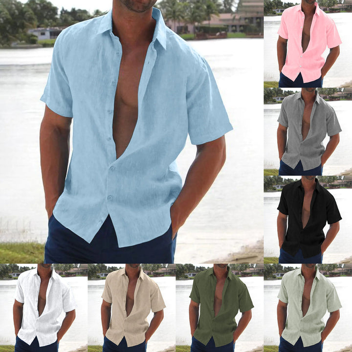 Men's Light Casual Loose Fit Short Sleeve Shirt Lune London