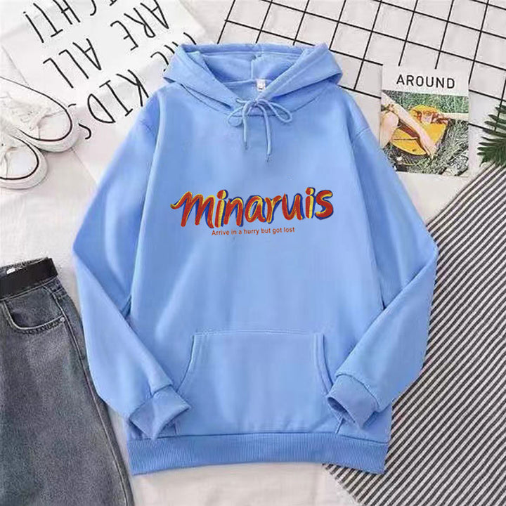 Women's hoodie with colorful lettering Chic & Stil
