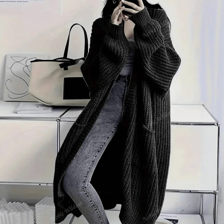 Oversized knitted coat for women Lune London