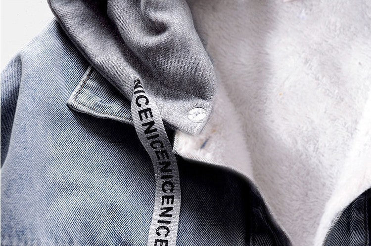 Veste en jean pour femmes avec hoodie intégré Chic & Stil
