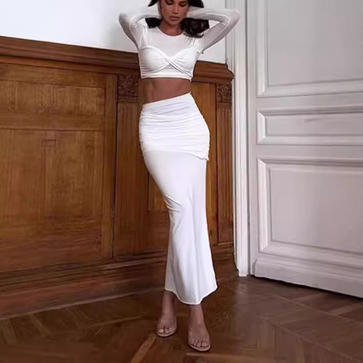 Ladies Elegant Dress with Fitted Top and Flared Skirt Lune London