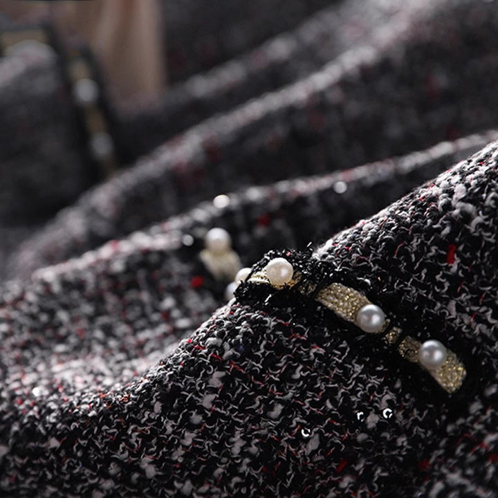 Textured shift dress for women with pockets Lune London