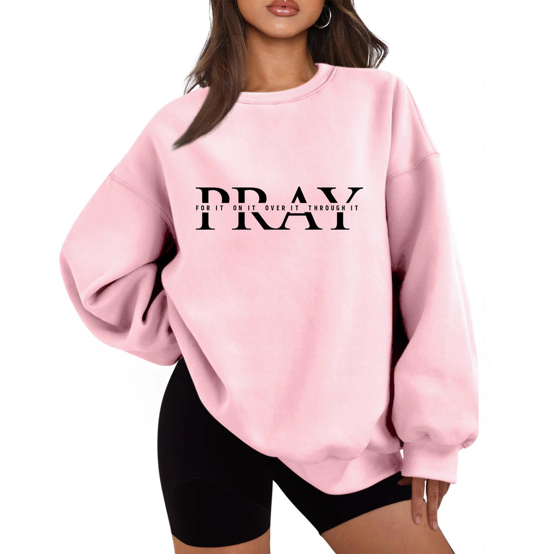 Sweatshirt femme à coupe oversize et impression inspirante Chic & Stil