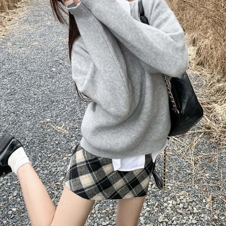 Pull en maille confortable pour femmes à coupe surdimensionnée Chic & Stil
