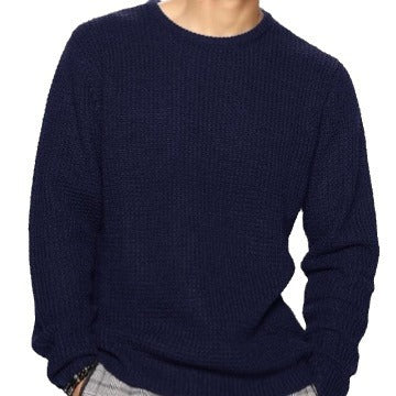 Men's Structured Sweater with Round Neck Lune London