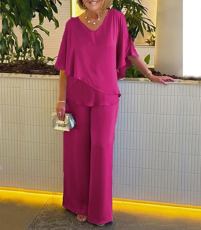 Women Elegant Floating Chic Jumpsuit Set