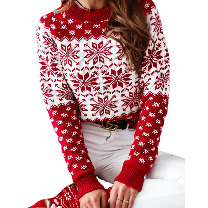 Lune London | Women's winter sweater with festive snowflake pattern