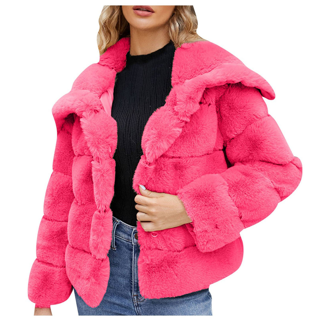 Trendy women's jacket with puff sleeves and soft faux fur lining Lune London