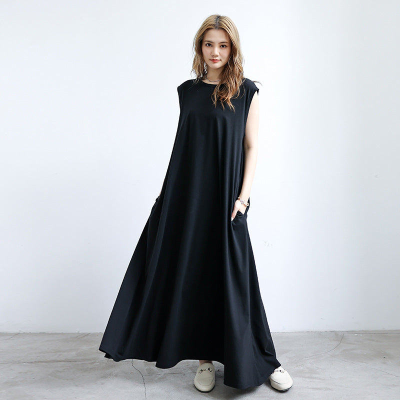 Ladies Elegant Maxi Dress Sleeveless Lune London
