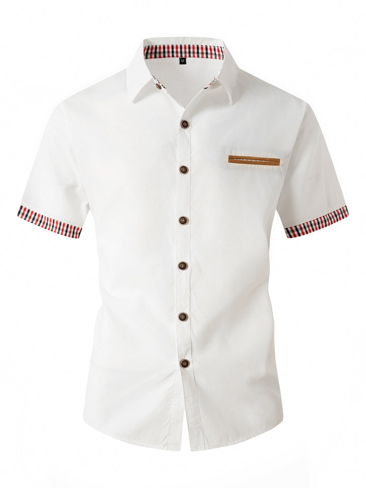 Short-sleeve casual shirt for men with contrast details Lune London
