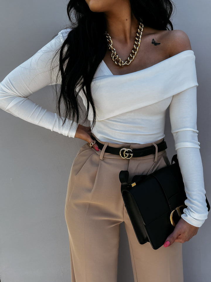 Ladies Chic Asymmetrical Top Lune London