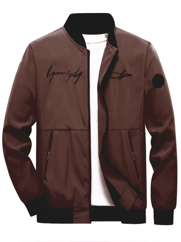 Trendy bomber jacket for men with elastic cuffs and practical zip pockets Lune London