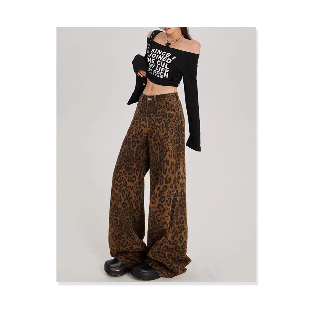 Pantalons léopard amples pour femmes Chic & Stil