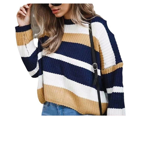 Sweater women with wide stripes in a trendy design Lune London
