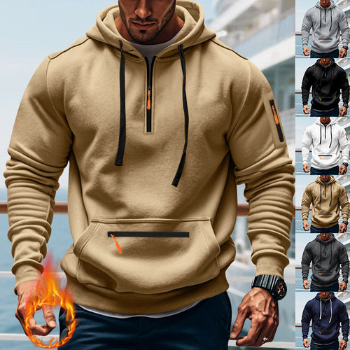 Men's sporty hoodie with practical zip pockets Lune London