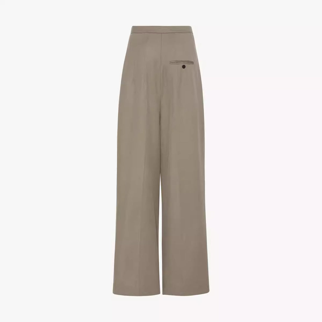 Pantalon élégant taille haute pour femmes avec plis classiques Chic & Stil