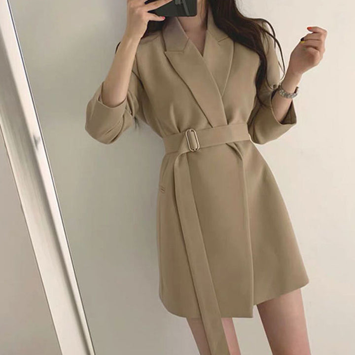Ladies Elegant Blazer with Waist Belt Chic & Stil
