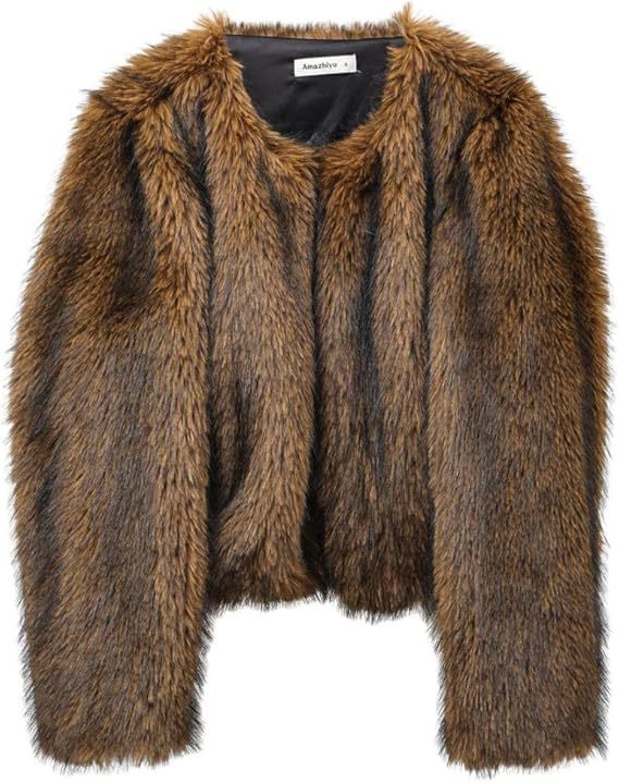 Ladies Plush Crop Jacket with Elegant Fur Trim Lune London