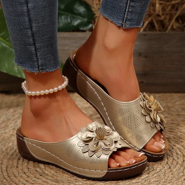 Lune London Decorative Flower Strap Sandals for Women