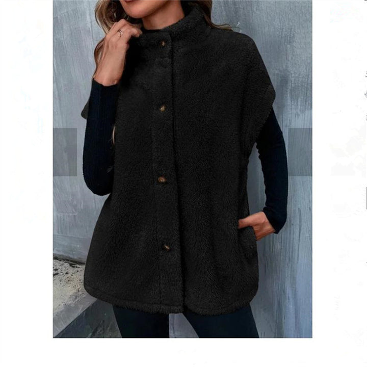 Ladies Cozy Gilet with Moon Button Details London