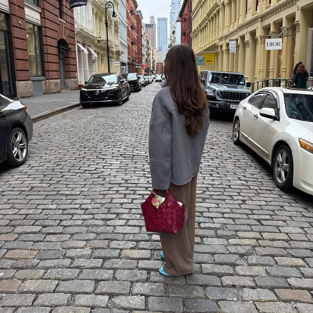 Ladies Oversized Fashionable Jacket in High-Quality Wool Blend Lune London