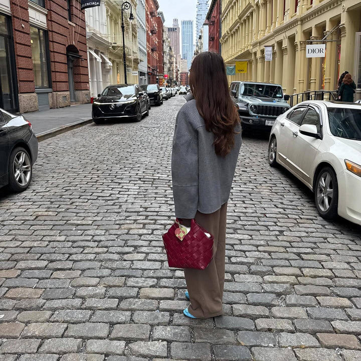 Ladies Oversized Fashionable Jacket in High-Quality Wool Blend Lune London