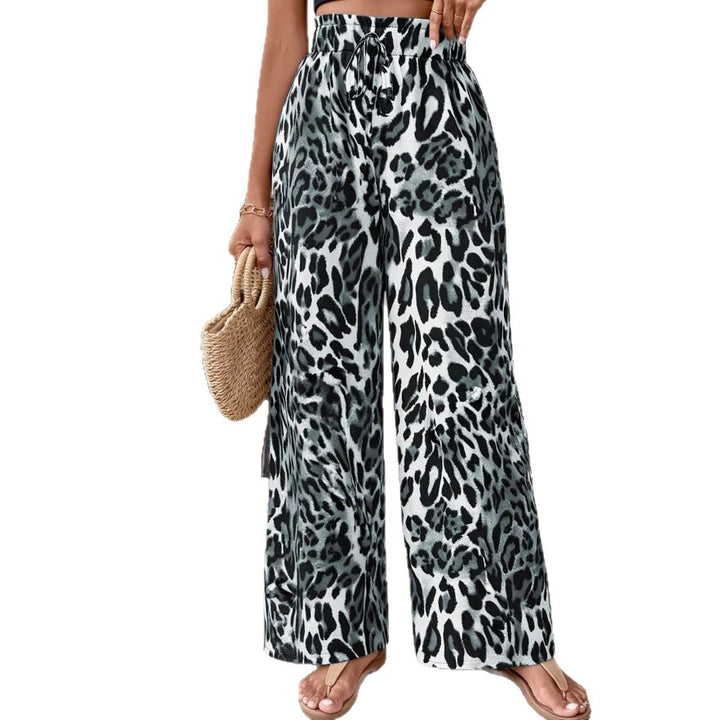 Pantalons palazzo larges pour femmes imprimé animal Chic & Stil