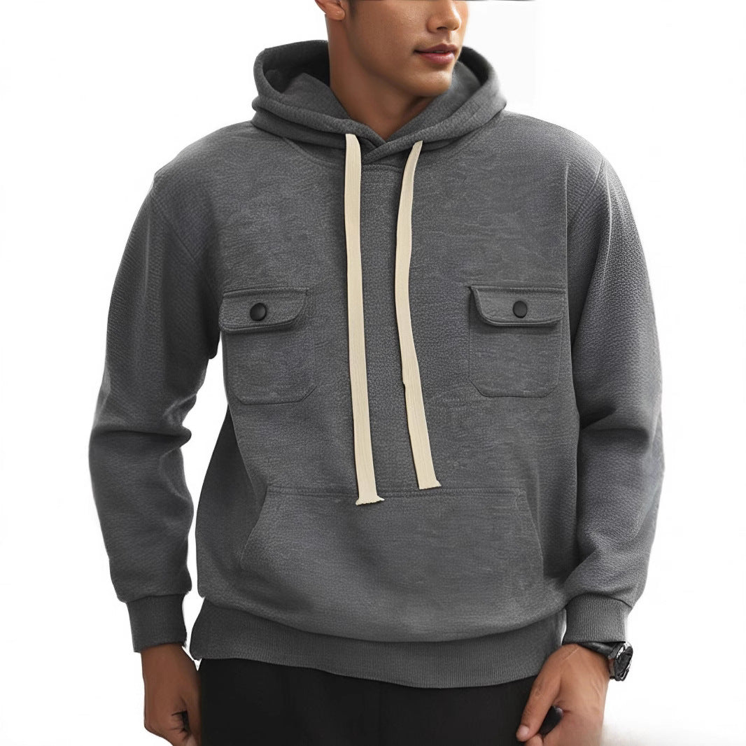 Men's hoodie with practical pockets and modern design Lune London