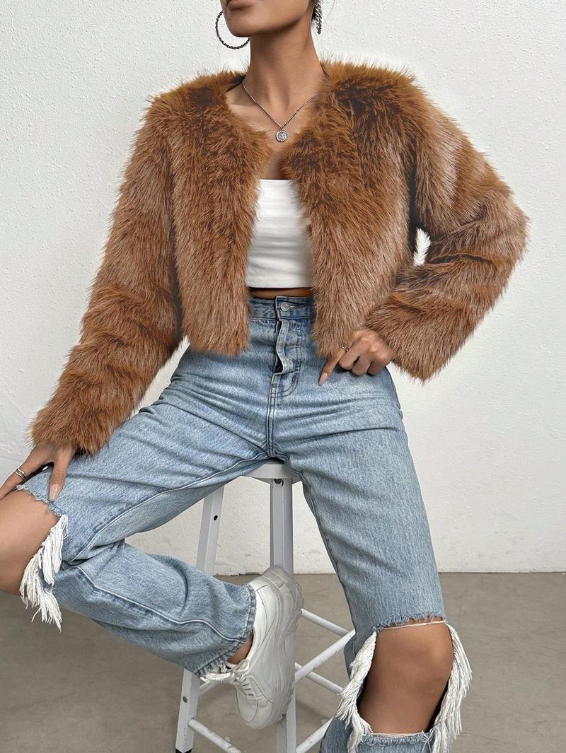Women's Fluffy Short Jacket Lune London